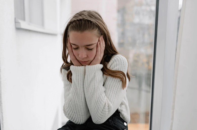Sad teenage girl