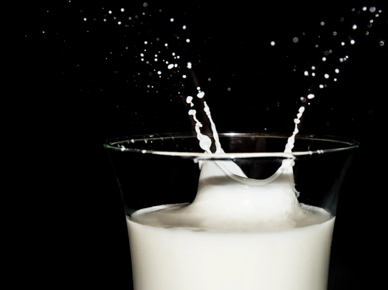 Milk splash in glass