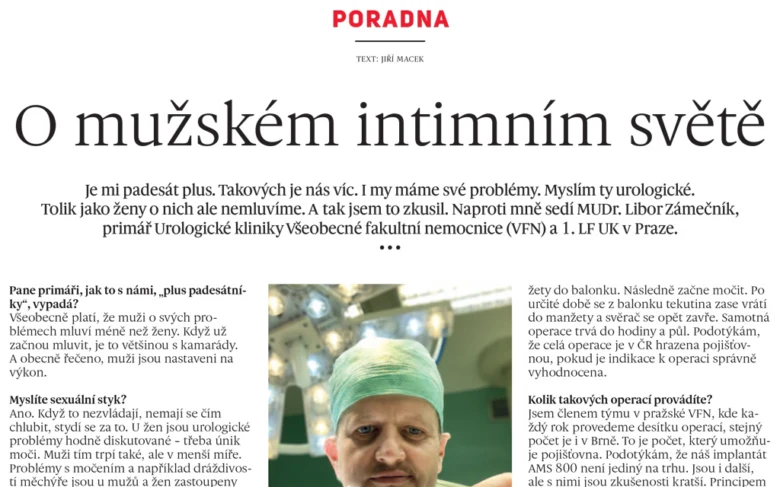 Male urologist in surgery room